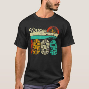 34th Birthday Vintage 1989 34 Year Old Men Women T-Shirt
