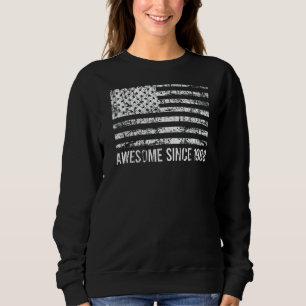 34th Birthday Vintage Usa Flag Awesome Since 1988 Sweatshirt