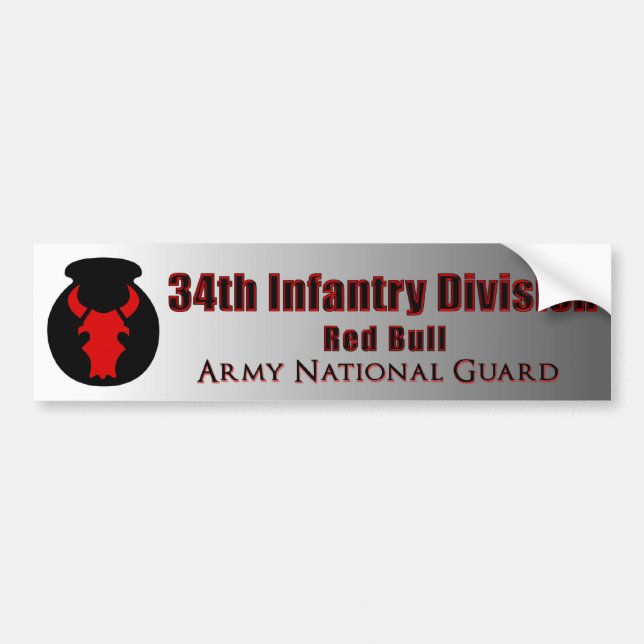 34th Infantry Division Bumper Sticker (Front)