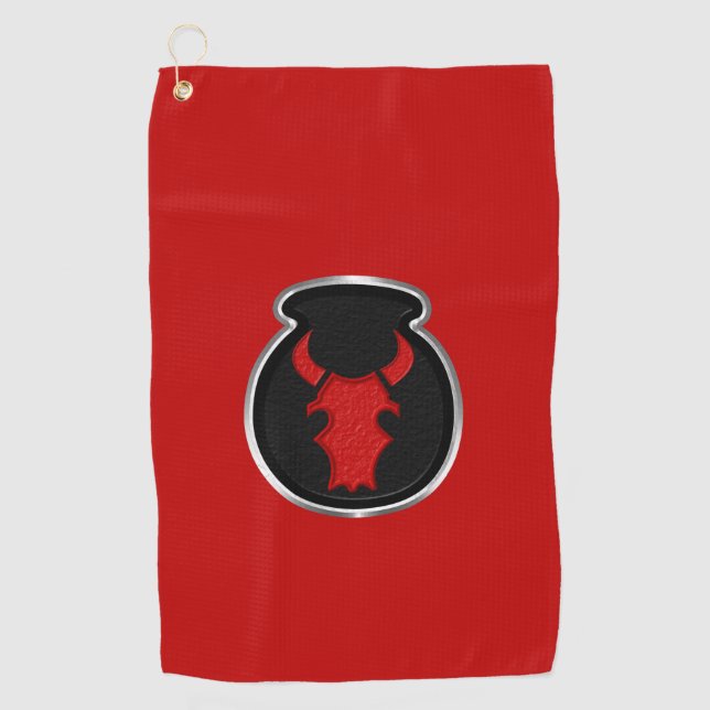 34th Infantry Division Customised Patch Golf Towel (Front)
