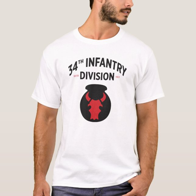 34th Infantry Division United States Military T-Shirt (Front)