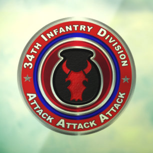 34th Infantry Division Window Cling