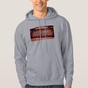 34th Street, Manhattan Vintage NYC Tile Sign Hoodie
