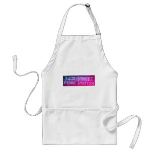 34th Street New York, NY Tile Train Station Sign Standard Apron