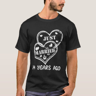 34Th Wedding Anniversary Just Married 34 Years Ago T-Shirt