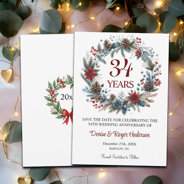 34th Wedding Anniversary Winter Save The Date (Creator Uploaded)