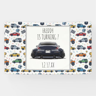 350Z Car Birthday Invitation | Stanced & Lowered R Banner