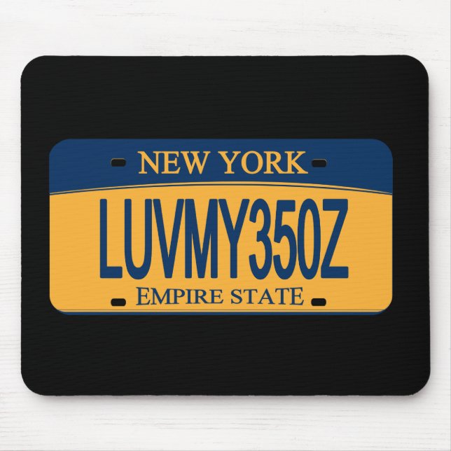  350Z NY License Plate Mouse Pad (Front)