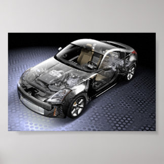 350Z Silver Internal Poster