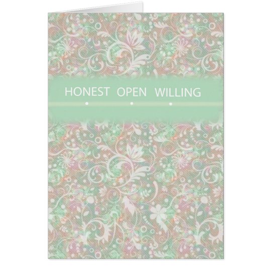 3511 Honest, Open Willing, Support Card