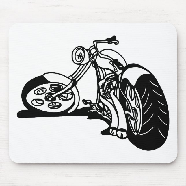 354 Chopper Bike Mouse Mat (Front)