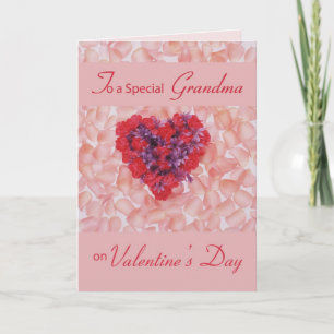 3555 Grandma Valentine in Flowers Holiday Card
