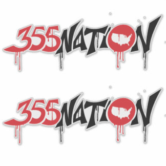 355Nation Graffiti Style Logo Sticker