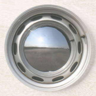 356 Classic car wheel (rim) with chrome hubcap Coaster