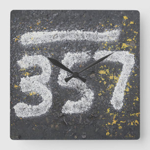 357 Mason's and Angel Number Square Wall Clock