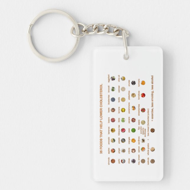 35 Best Foods that help lower cholesterol Key Ring (Front)
