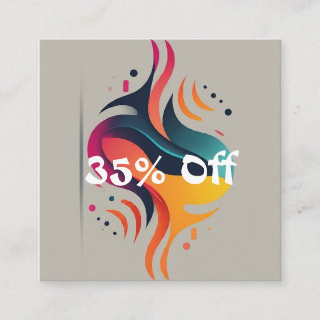 35% Massive Savings Await! Discount Card (Front)