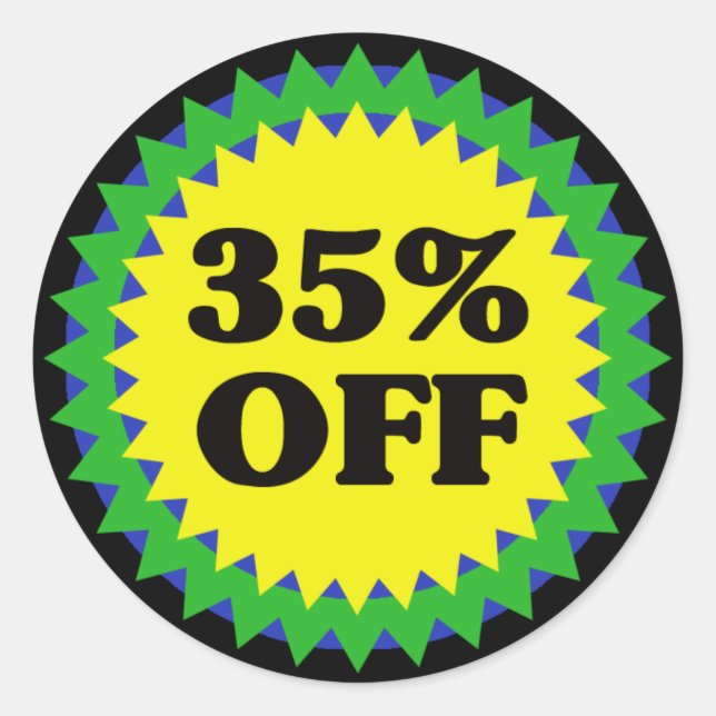 35% OFF RETAIL SALE Sticker (Front)