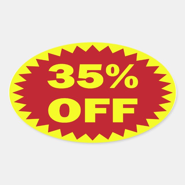 35% Off Retail Sale Stickers (Front)