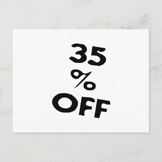 35 Percent off Postcard (Front)