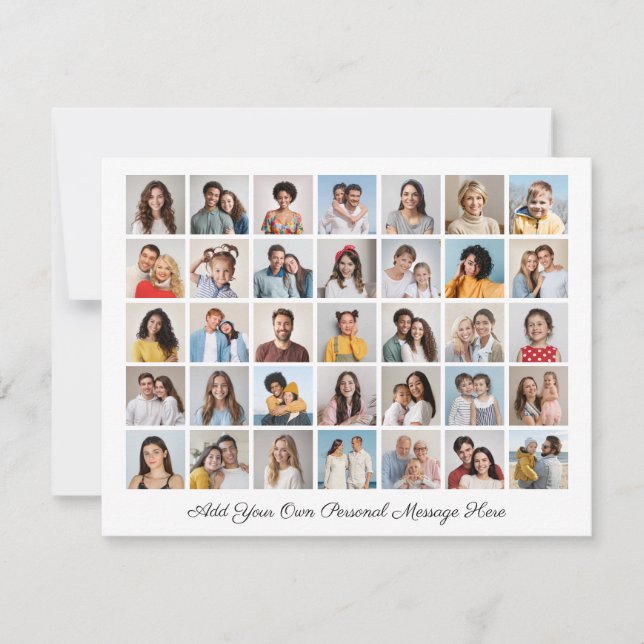 35 Photo Collage Add Your Own Greeting Card (Front)