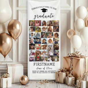 35 Photo - Graduation Modern Minimal White Banner