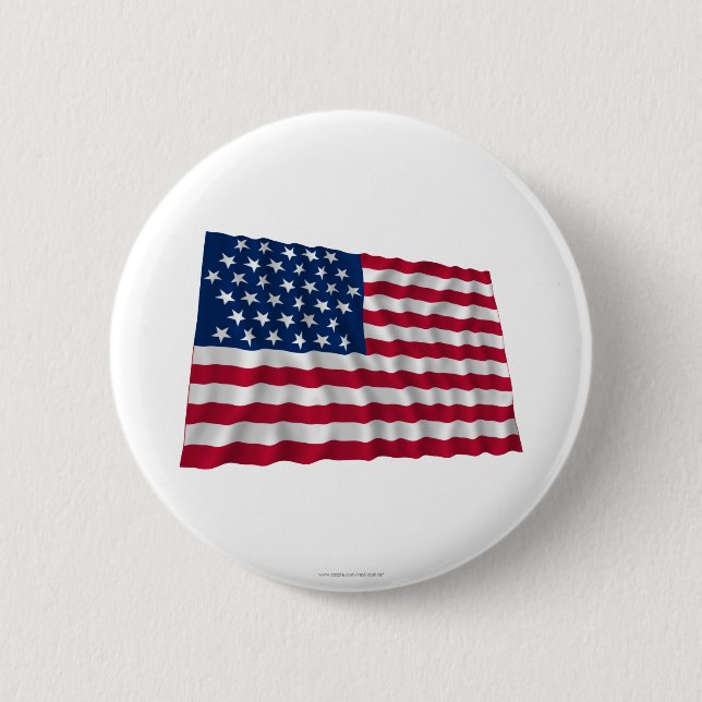 35-star flag, Beehive pattern 6 Cm Round Badge (Front)
