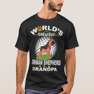35 World's Greatest German Shepherd Grandpa German T-Shirt