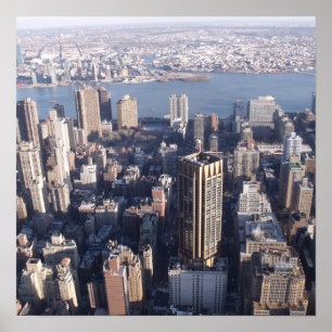 35"x35" Canvas Print Empire State building skyline
