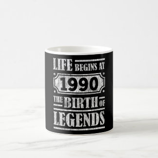 35 Year Old 1990 Birth Of Legend 35th Birthday Coffee Mug