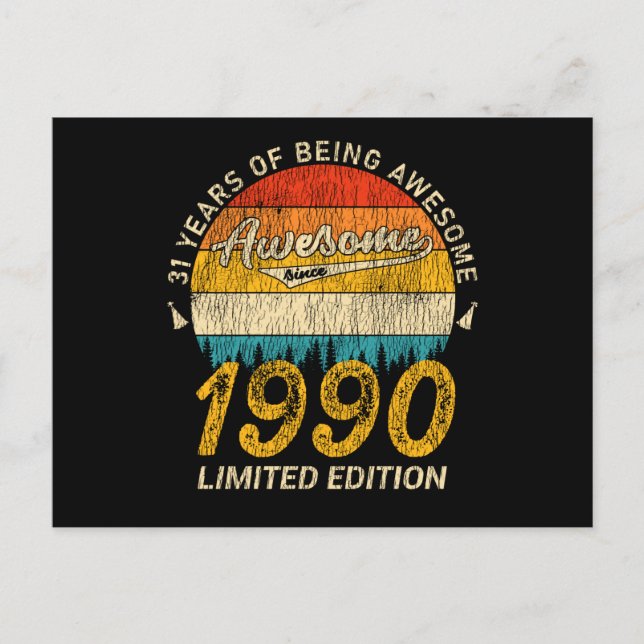 35 Year Old Bday 1990 Legend 35th Birthday Gift Postcard (Front)