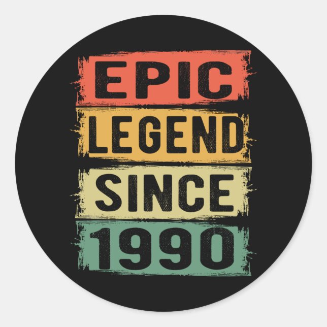 35 Year Old Bday Epic Legend 35th Birthday Gift Classic Round Sticker (Front)