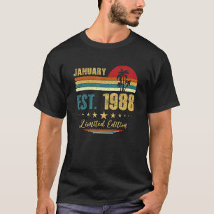35 Year Old January 1988 35th Birthday T-Shirt