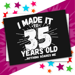 35 Year Old Sarcastic Meme Funny 35th Birthday Postcard
