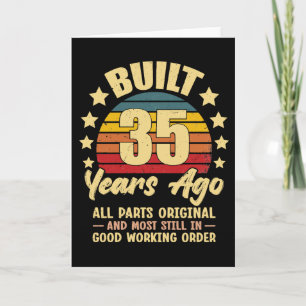 35 Years Ago All Parts Original 35th Birthday Card