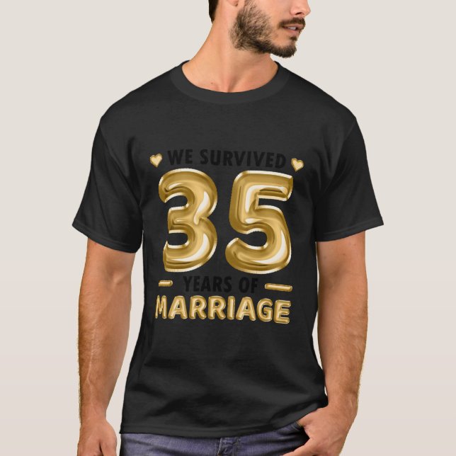 35 Years Marriage 35Th Wedding Anniversary T-Shirt (Front)