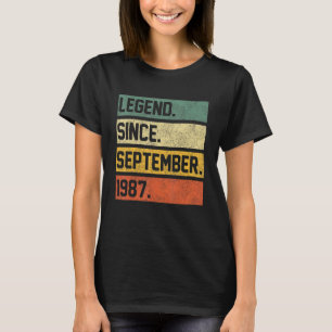 35 Years Old 35th Birthday Legend Since September T-Shirt