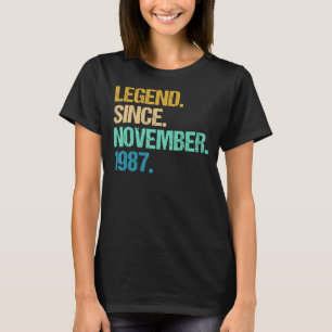 35 Years Old  Awesome Since November 1987 35th Bir T-Shirt