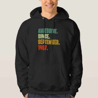 35 Years Old  Awesome Since September 1987 35th 2 Hoodie
