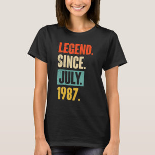35 Years Old Legend Since July 1987 35th Birthda T-Shirt