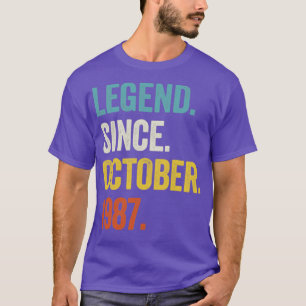35 Years Old Legend Since October 1987 35th Birthd T-Shirt