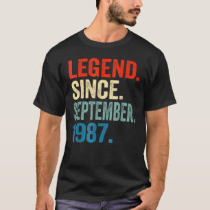 35 Years Old Legend Since September 1987 35th Bir T-Shirt