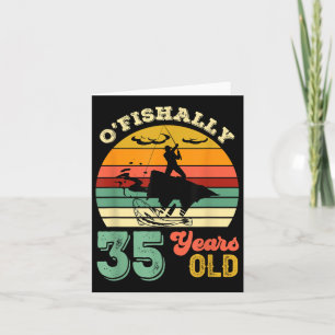35 Years Old Thirty-five Grandpa Fish 35th Birthda Card
