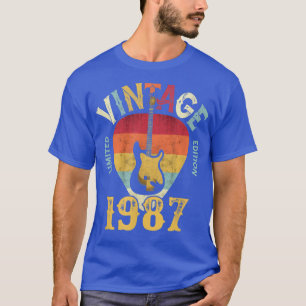 35 YearsOld Vintage 1987 Guitar Pick 35th Birthday T-Shirt