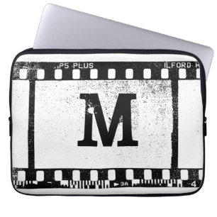 35mm Film Negative Custom Monogram Laptop Sleeve