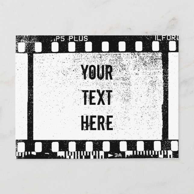 35mm Film Personalised Text Postcard (Front)