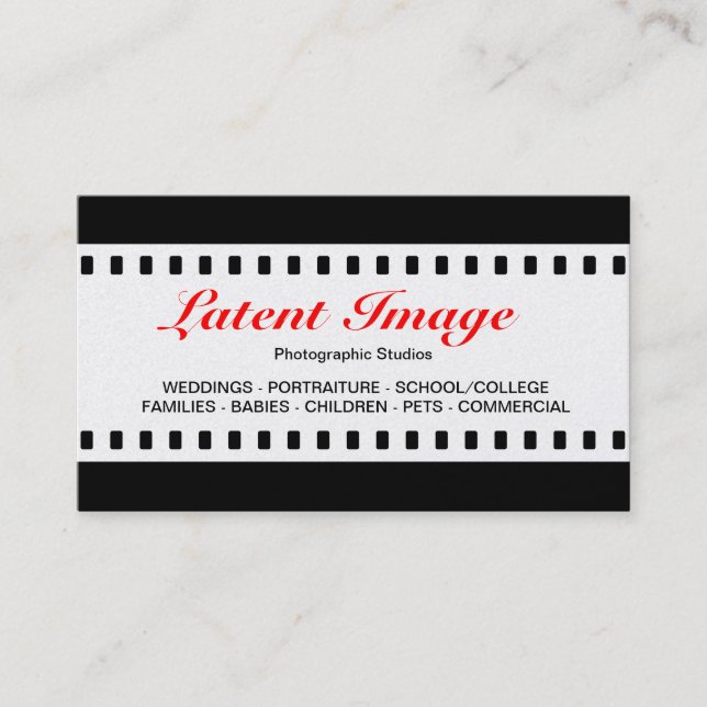 35mm Film (Platinum) Business Card (Front)