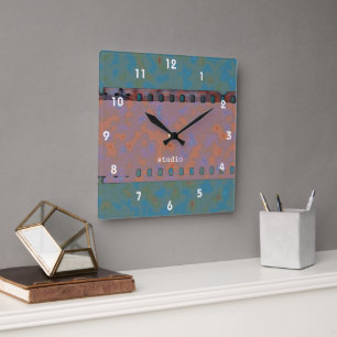 35mm Film Strip Square Wall Clock