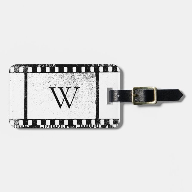 35mm Film with Custom Monogram Luggage Tag (Front Horizontal)