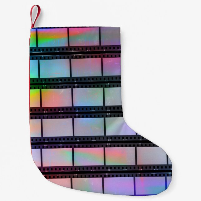 35mm Filmstrips: Scanner Light Effects Small Christmas Stocking (Front)